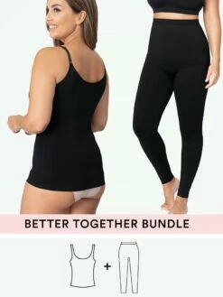Best Pirce 🔔 Bundle Shapermint Essentials - 1 Scoop Neck Cami + 1 High Waisted Shaping Leggings 🔔