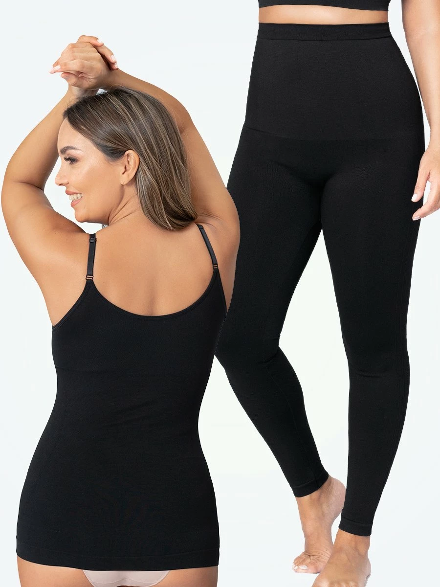Best Pirce ๐ Bundle Shapermint Essentials - 1 Scoop Neck Cami + 1 High Waisted Shaping Leggings ๐ - Image 2