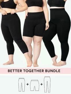 Budget 🎉 Bundle Shapermint Essentials - 1 High Waisted Shaping Leggings + 1 Capri + 1 Bikeshort ✔️