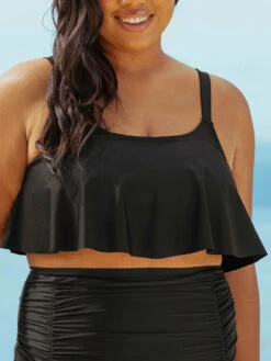 Flash Sale 🥰 Shapermint Essentials Swim Ruffled 👙 Bikini Top 😍